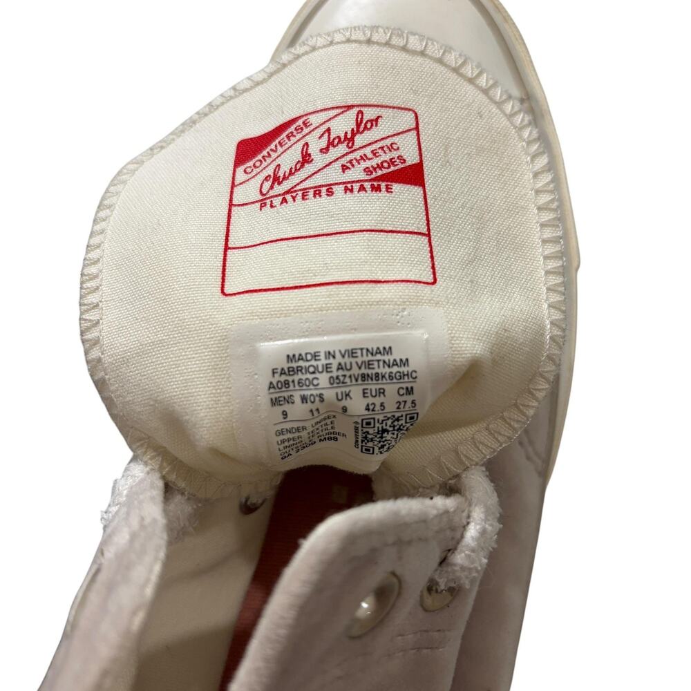 Converse Chuck Taylor All Star Shoes Mens Size 9 Beige Cat High Top A08160C - Picture 8 of 11